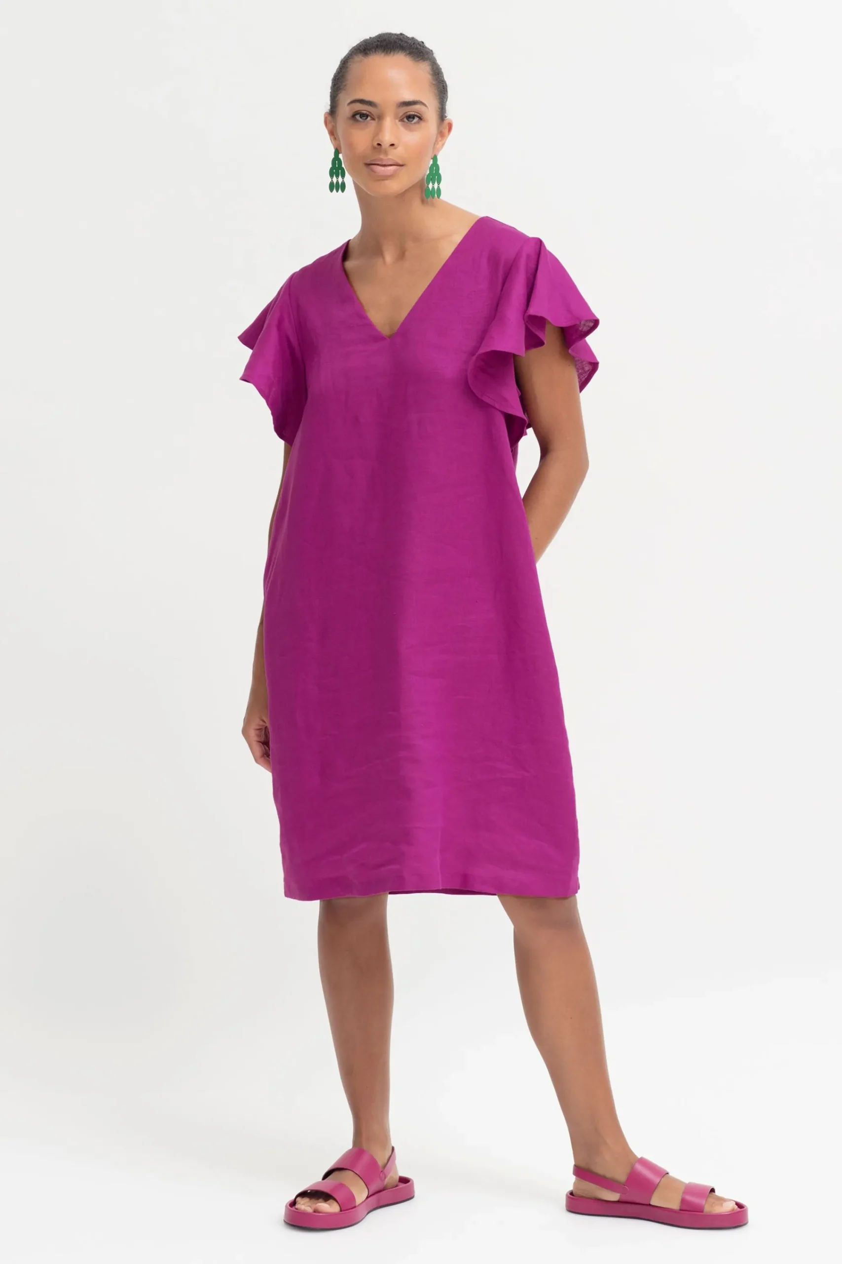 Colino Linen Dress|ELK Clearance
