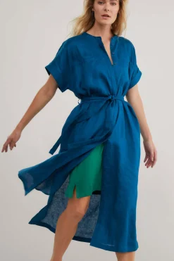 Mies Linen Shirt Dress|ELK Online