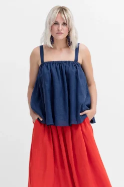 Tia Linen Tank|ELK New